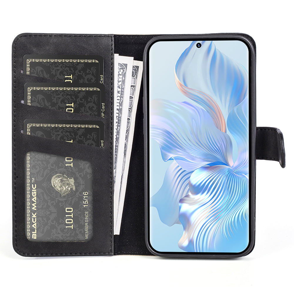 Mobile Phone Cover for Honor 80 5G Overall Coverage PU Leather Magnetic Clasp Bi-color Design Stand Wallet Cell Phone Case Mobile Phone Cover for Honor 80 5G Overall Coverage PU Leather Magnetic Clasp Bi-color Design Stand Wallet Cell Phone Case